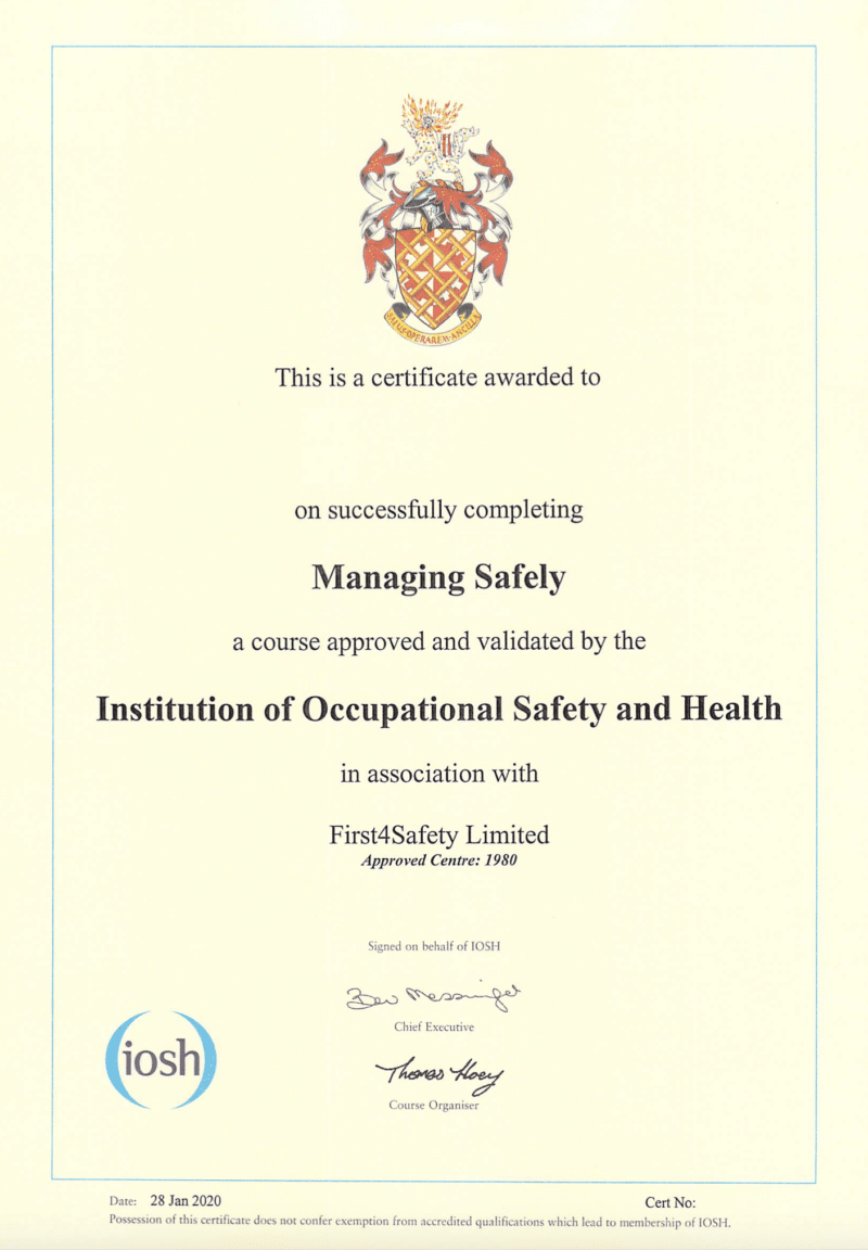 iosh managing safely